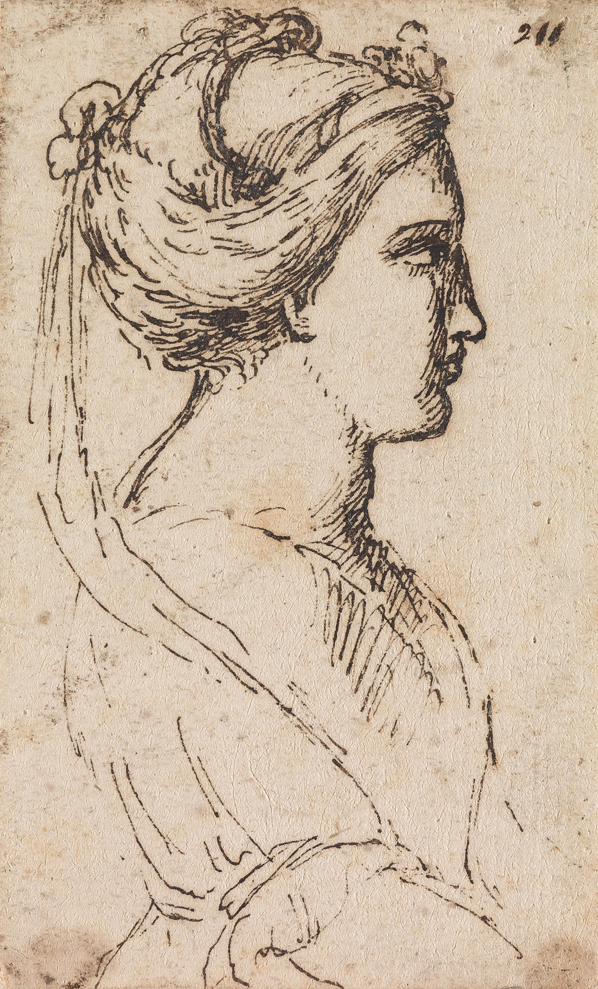AGOSTINO CARRACCI (CIRCLE OF) (Bologna 1557-1602 Parma) A Woman in Profile.